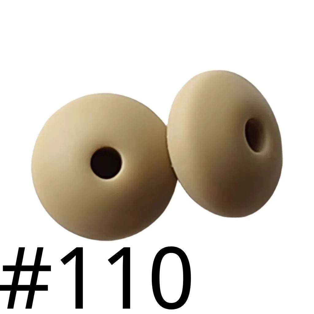 Silicone Lentil Beads Spacers Saucers 12mm