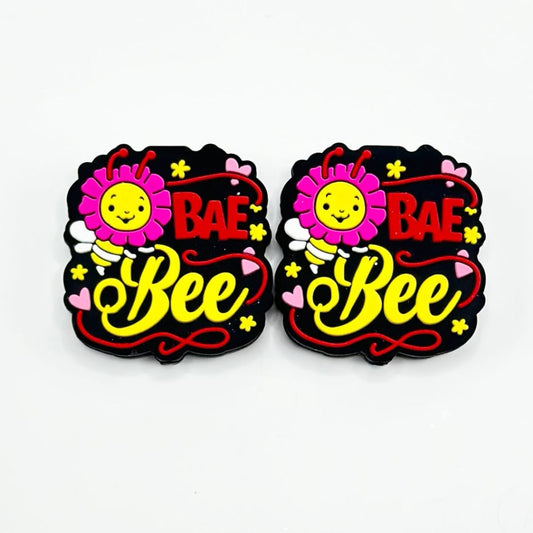 Bae Little Cute Bee Heart Flower Love シリコンフォーカルビーズ