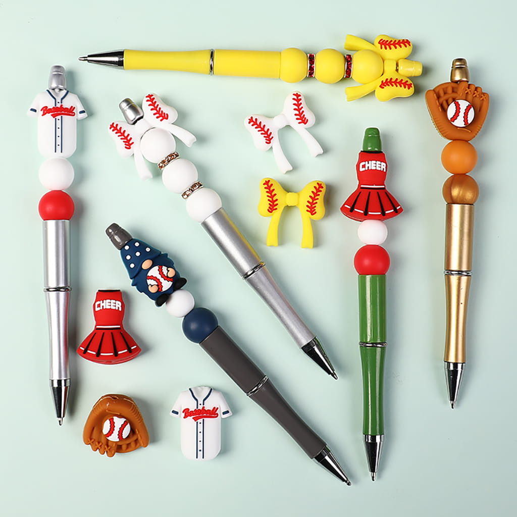 Silicone Focal Beads 3D Baseball Series
