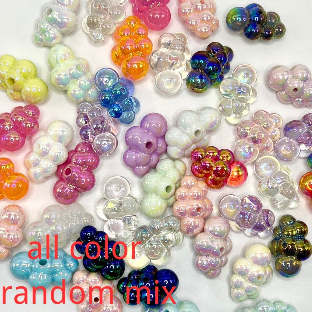 All Color Clouds Acrylic Beads, 32mm
