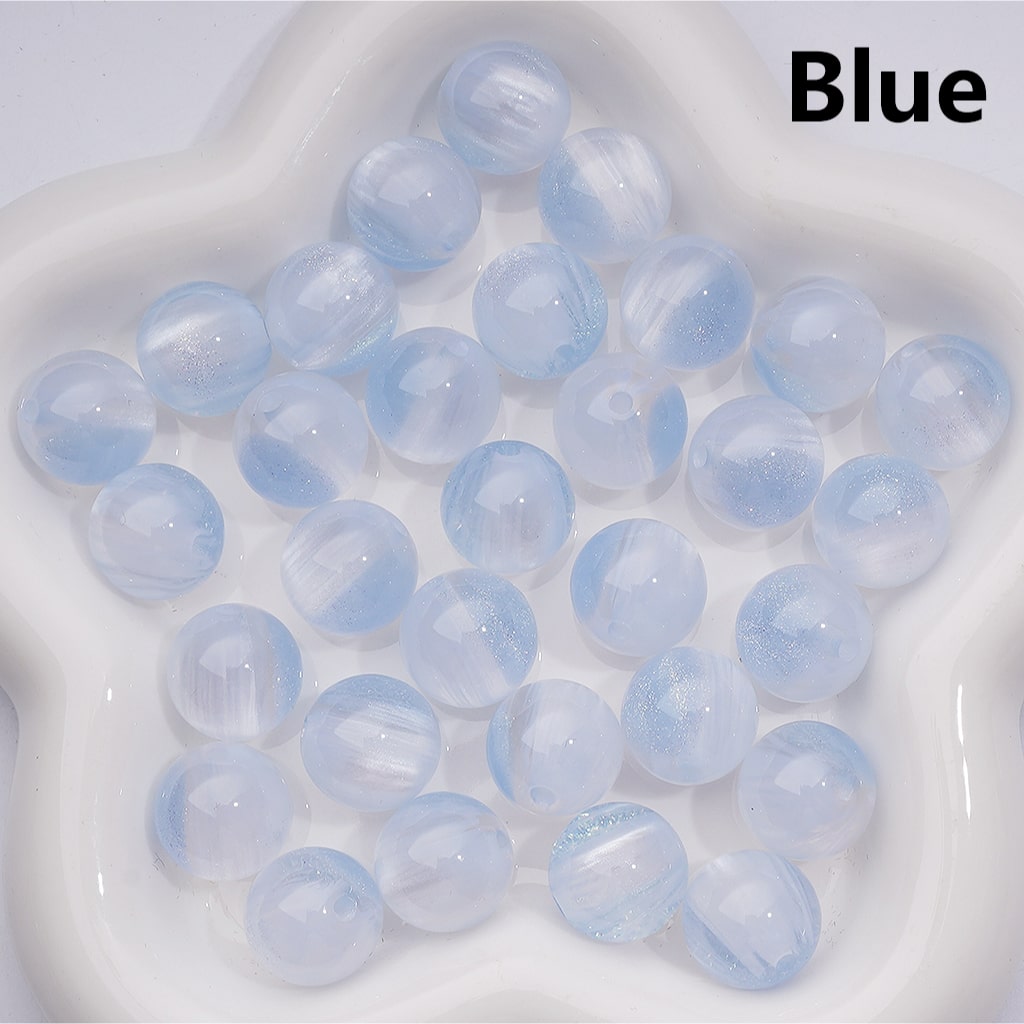 Double Color Gold Glitter Color Changing Round Acrylic Beads, 16MM (Single Color is available for 200pcs(Whole bag))