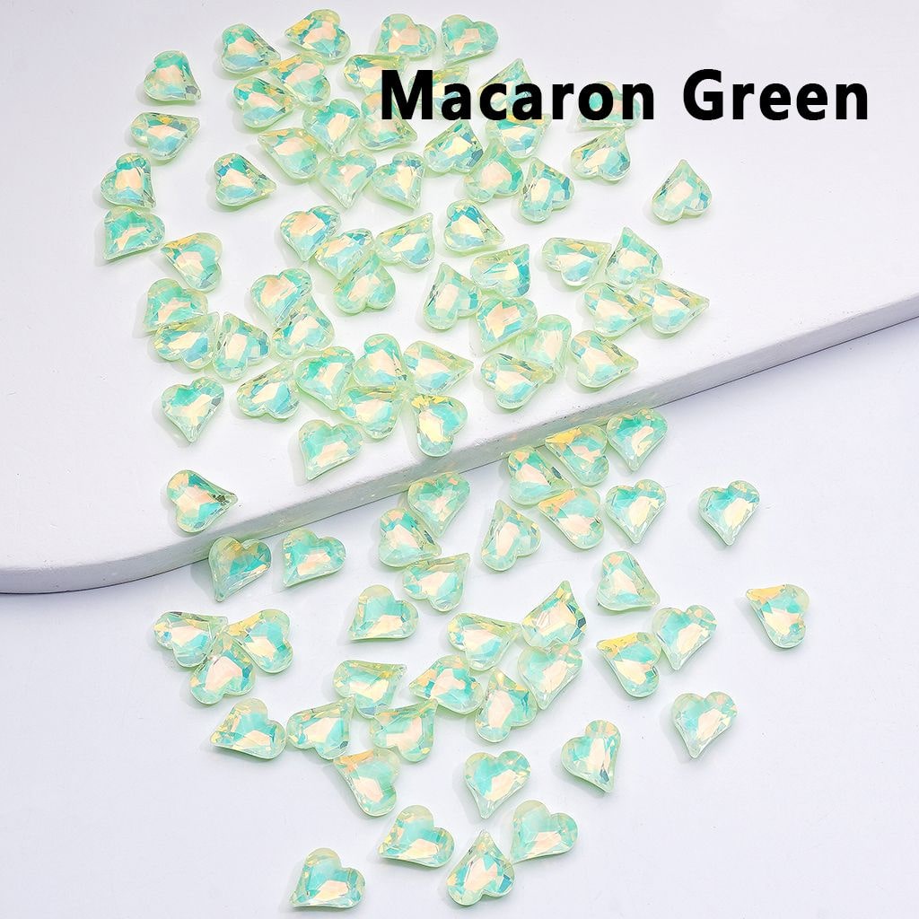 Mini Cute Shiny Hearts Charm for Jewelry Accessories, 8*9MM