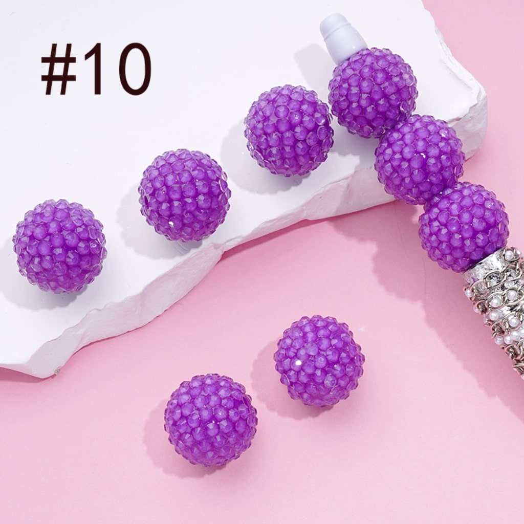 Acrylic Rhinestone Beads, Jelly Color Rhinestones, 20MM