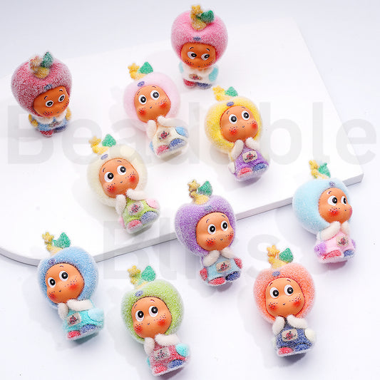 Cute Flocked We are Twinkl Twinkl Series Figures Pop Mar Acrylic Beads Pen Topper Pendants Jewelry Accessories,49*28MM