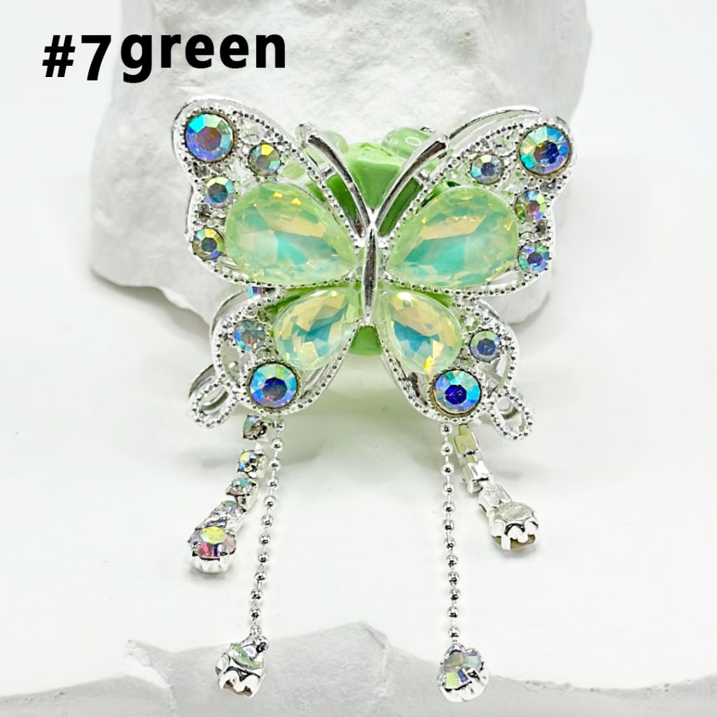 Bling Bling Butterfly Fancy Alloy Clay Beads with Rhinestones and Pendants Chains, 34MM by 40MM