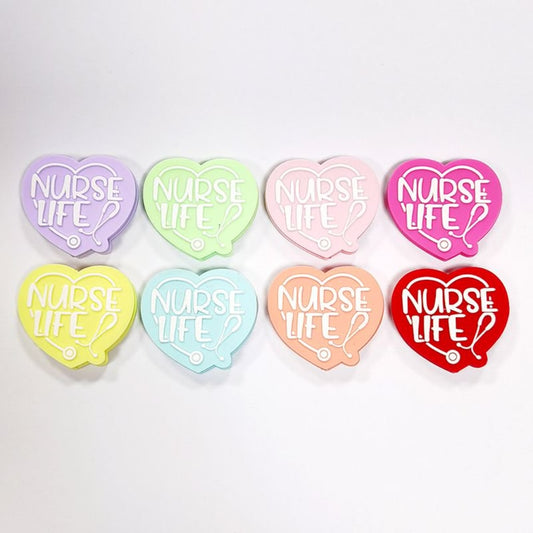 Nurse Life Stethoscope Heart Silicone Focal Beads, Random Mix