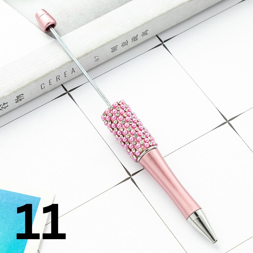 Beadable Pens in Solid Colors with Rhinestones and Flatback Pearls
