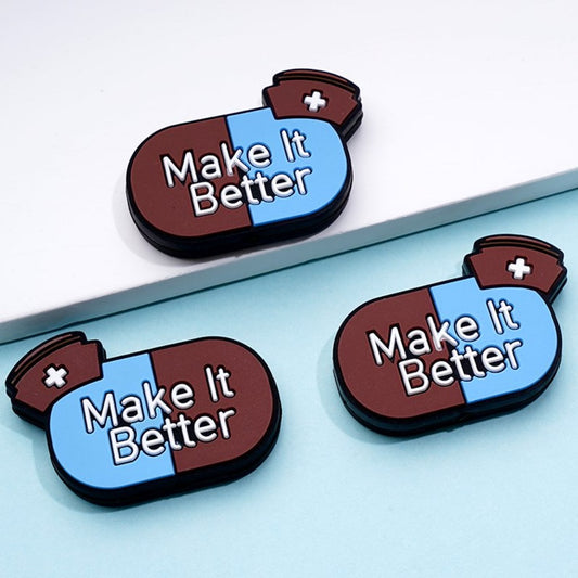 Make It Better Medicine Capsule Nurse Hospital Silicone Focal Beads