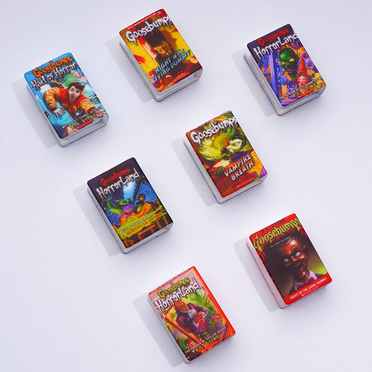 3D Adhesive Mould Horror Series Books Silicone Focal Beads, Random Mix