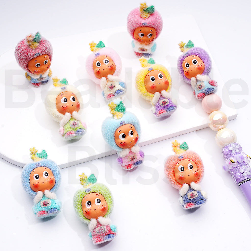 Cute Flocked We are Twinkl Twinkl Series Figures Pop Mar Acrylic Beads Pen Topper Pendants Jewelry Accessories,49*28MM