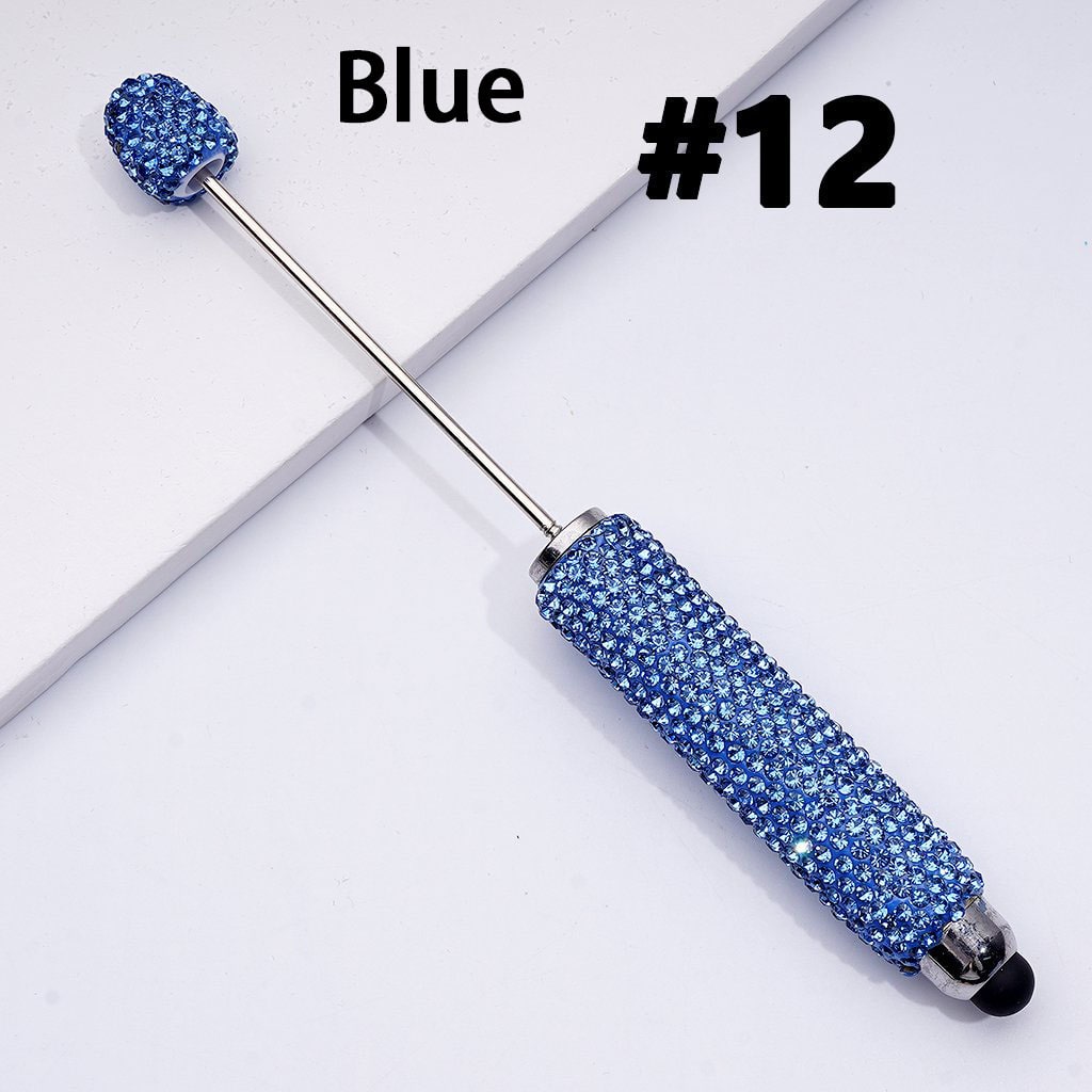 Beadable Clay Stylus Pens with AB & Colorful Rhinestones Covered the Entire Pen