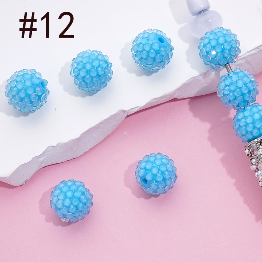 Acrylic Rhinestone Beads, Jelly Color Rhinestones, 16MM