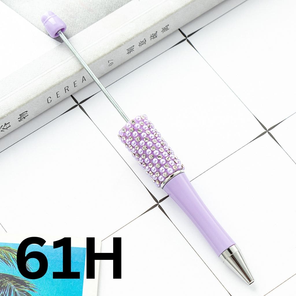 Beadable Pens in Solid Colors with Rhinestones and Flatback Pearls