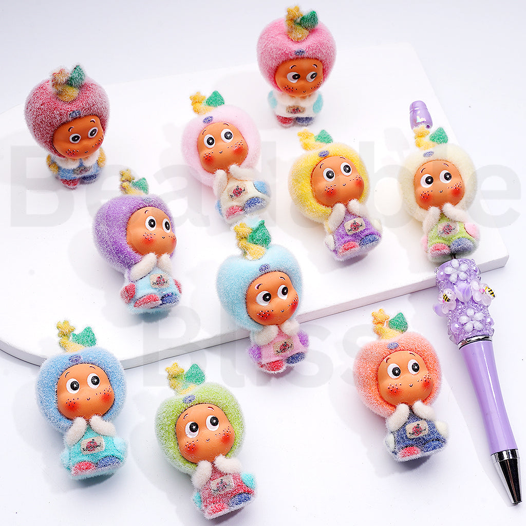 Cute Flocked We are Twinkl Twinkl Series Figures Pop Mar Acrylic Beads Pen Topper Pendants Jewelry Accessories,49*28MM