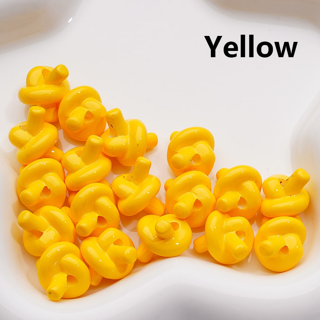 Cute Knot Tie Acrylic Beads in Solid Color, Around 15*17MM, (Single Color is available for 200pcs(Whole bag))
