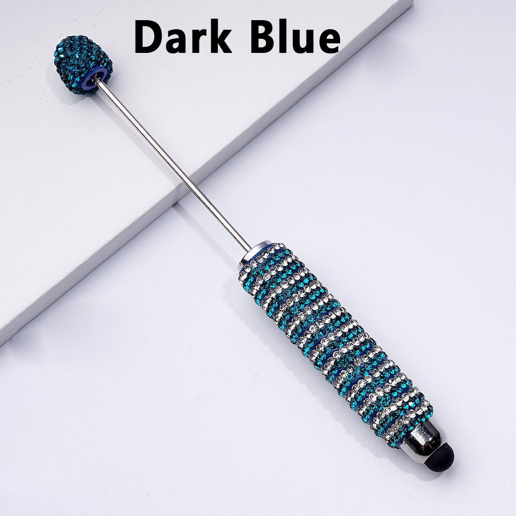 Beadable Bling Bling Double-Color Shiny Rhinestones Clay Stylus Pens