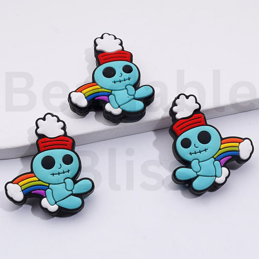 Silicone Focal Beads Cute Doll Scrum Stitc Lil