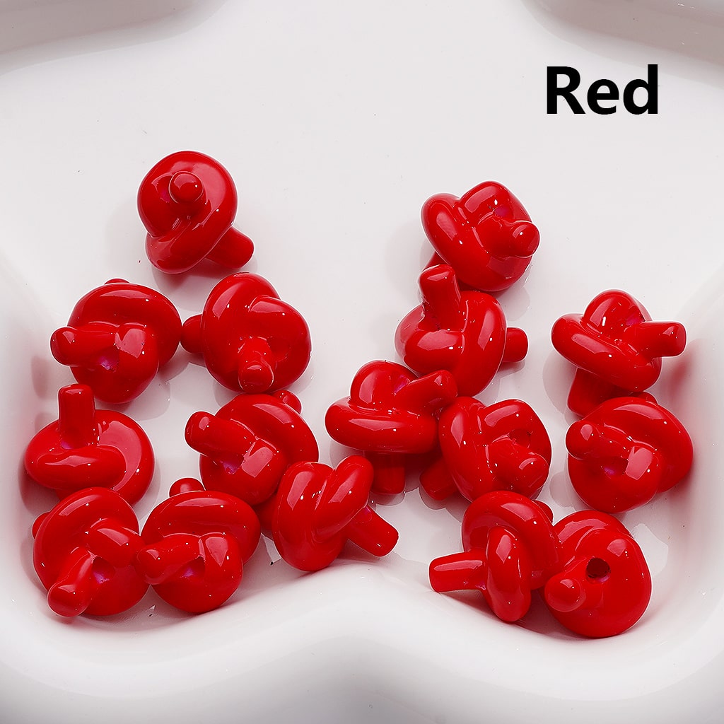 Cute Knot Tie Acrylic Beads in Solid Color, Around 15*17MM, (Single Color is available for 200pcs(Whole bag))