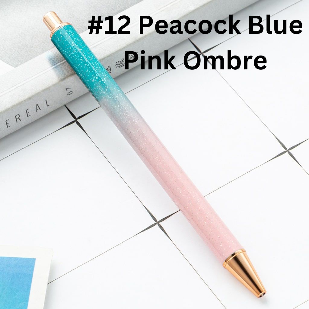 Beadable Pens for Pen Wraps, New Style DIY Pens for Sublimation Wraps, Metal Ballpoint Pens, Random Mix