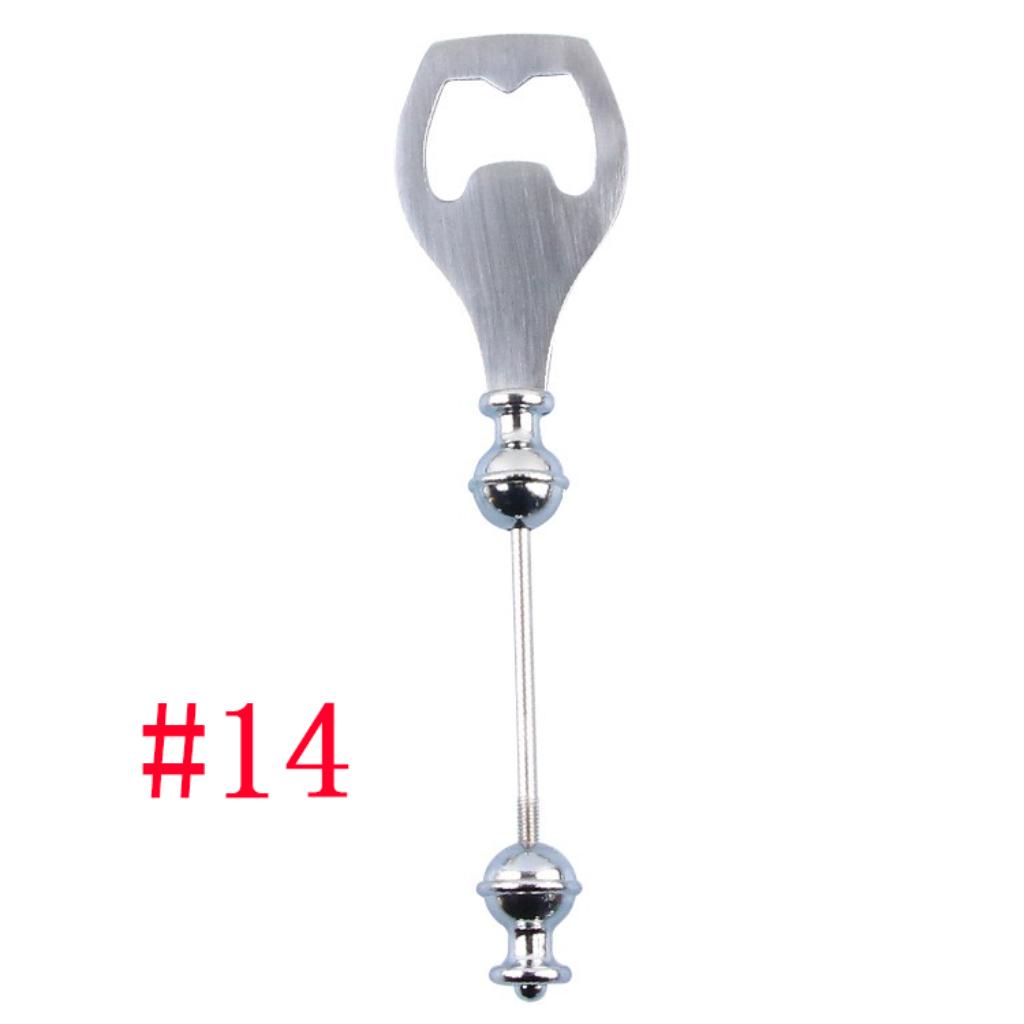 Beadable Corkscrew Bottle Opener, Envelope Opener, Cheese Butter Knife, Dessert Spoon, Fork, Teaspoon, Grill Utensils