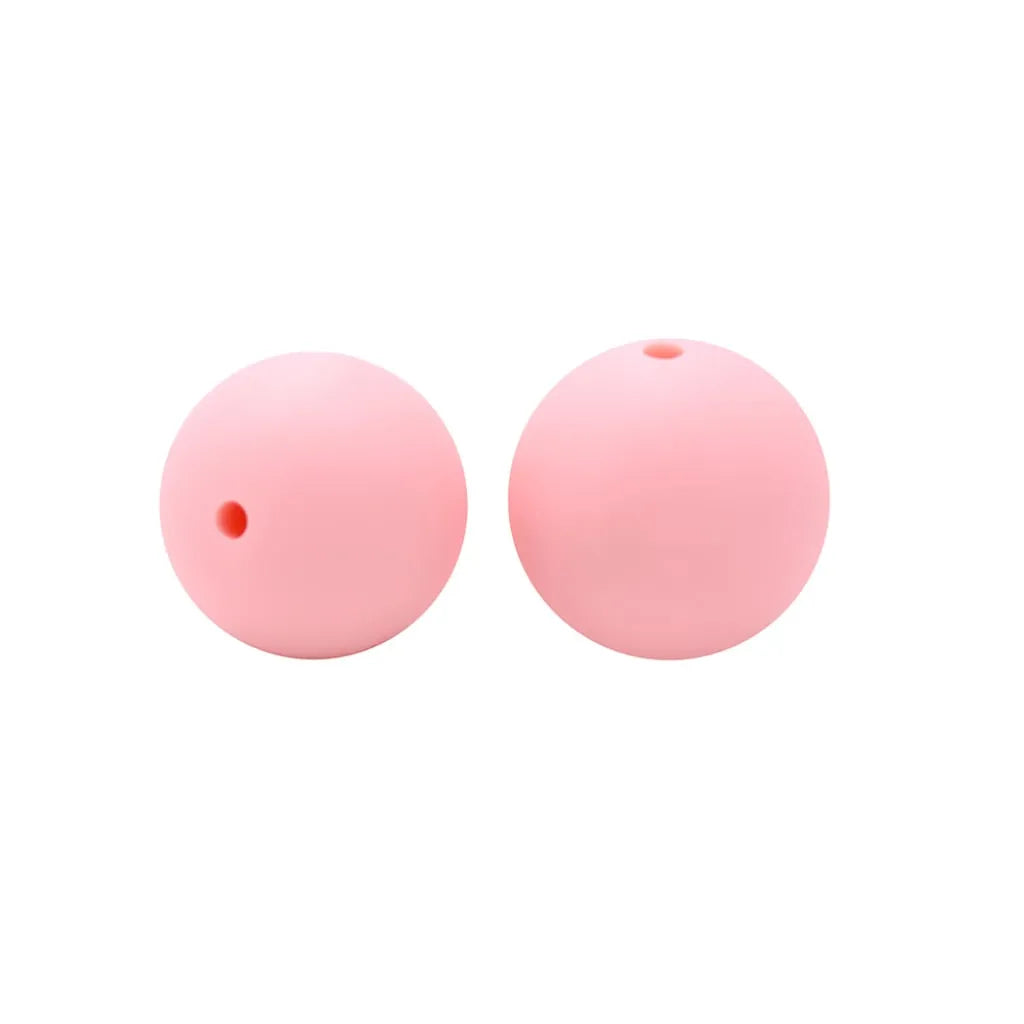 シリコンビーズ、ソリッドカラー、15 mm