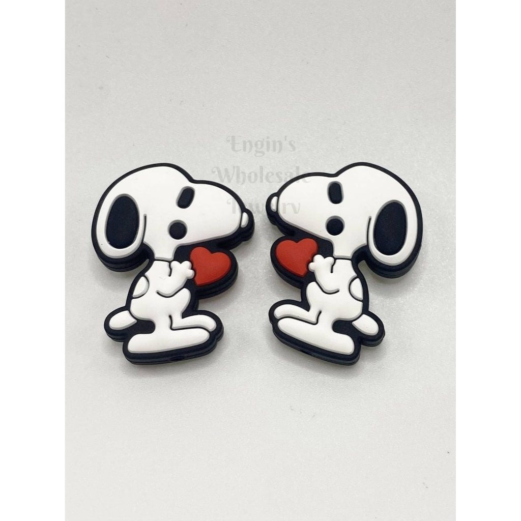 Snoop y Dog Heart Silicone Focal Beads