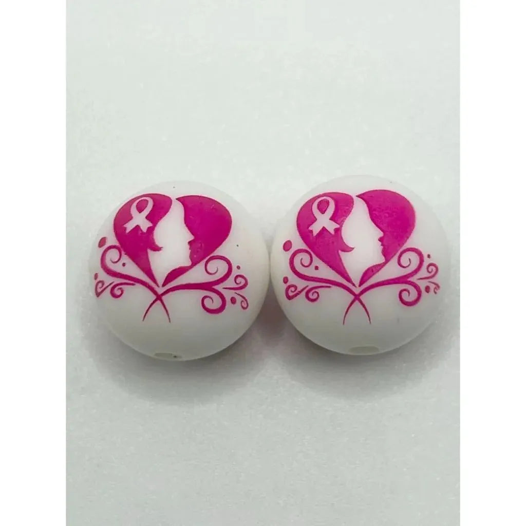 Printed Silicone Beads 15 mm