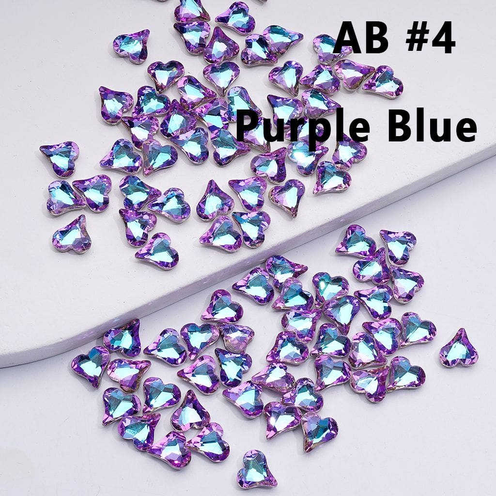 Mini Cute Shiny Hearts Charm for Jewelry Accessories, 8*9MM