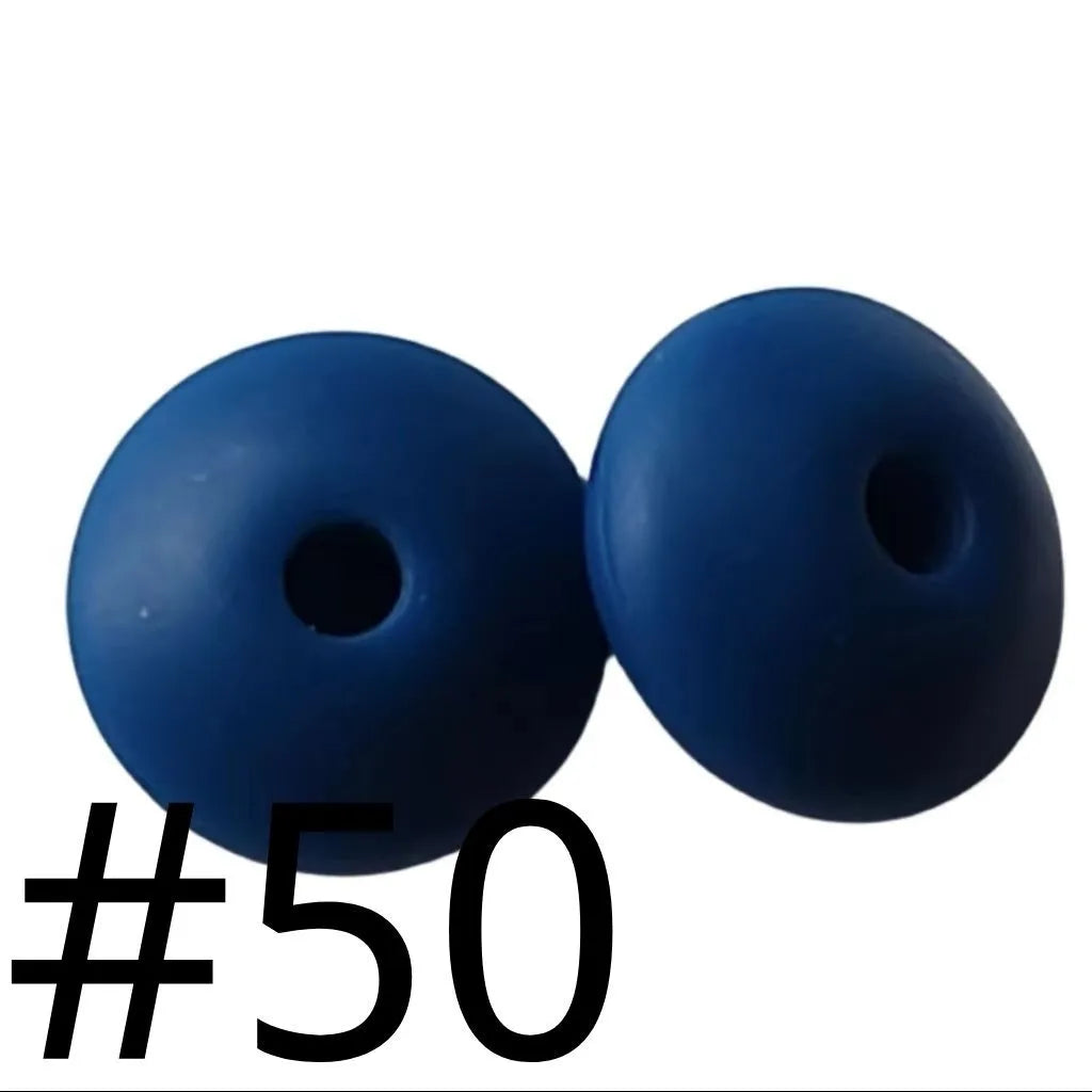Silicone Lentil Beads Spacers Saucers 12mm