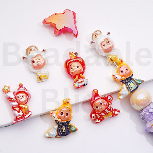 UV Coating Cute We are Twinkl Twinkl Series Figur Pop Mar Acrylic Beads, Random Mix
