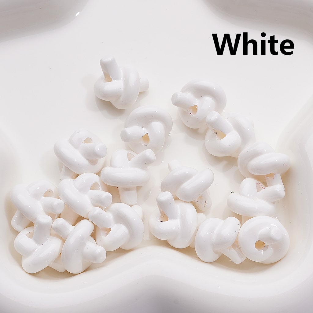 Cute Knot Tie Acrylic Beads in Solid Color, Around 15*17MM, (Single Color is available for 200pcs(Whole bag))