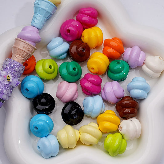 Cute Vivid Cream Acrylic Beads, 17*17MM (Single Color is available for 200pcs(Whole bag))