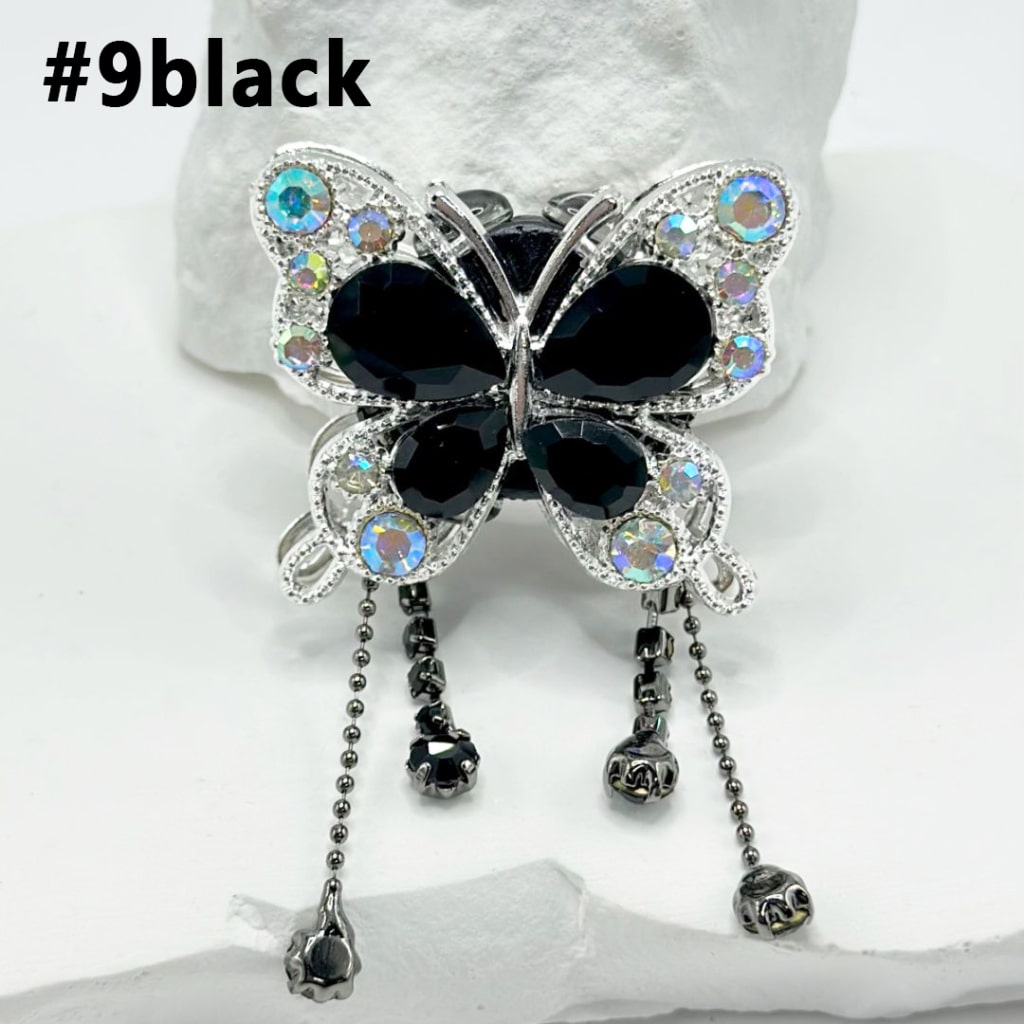 Bling Bling Butterfly Fancy Alloy Clay Beads with Rhinestones and Pendants Chains, 34MM by 40MM