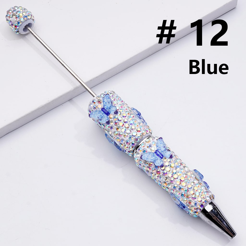 Double Color Butterfly AB Rhinestones Beadable Clay Pens