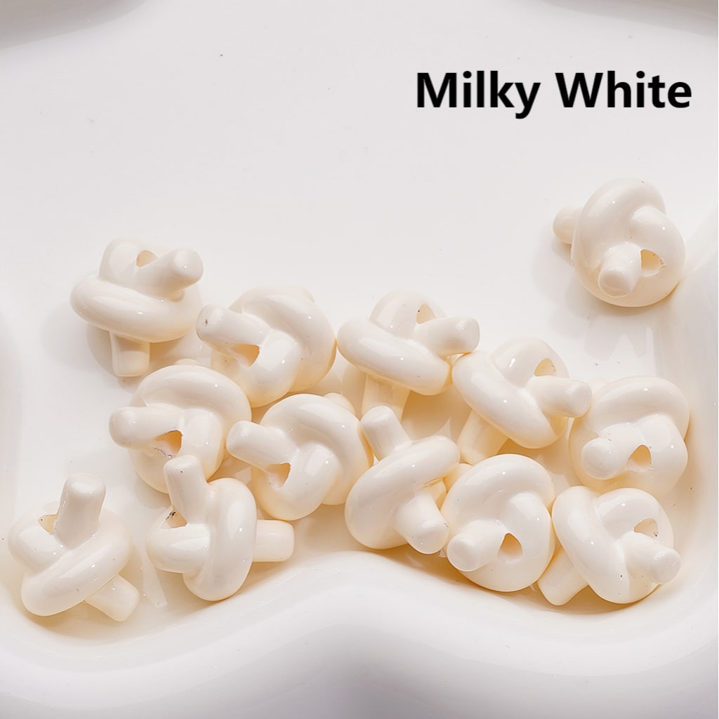 Cute Knot Tie Acrylic Beads in Solid Color, Around 15*17MM, (Single Color is available for 200pcs(Whole bag))