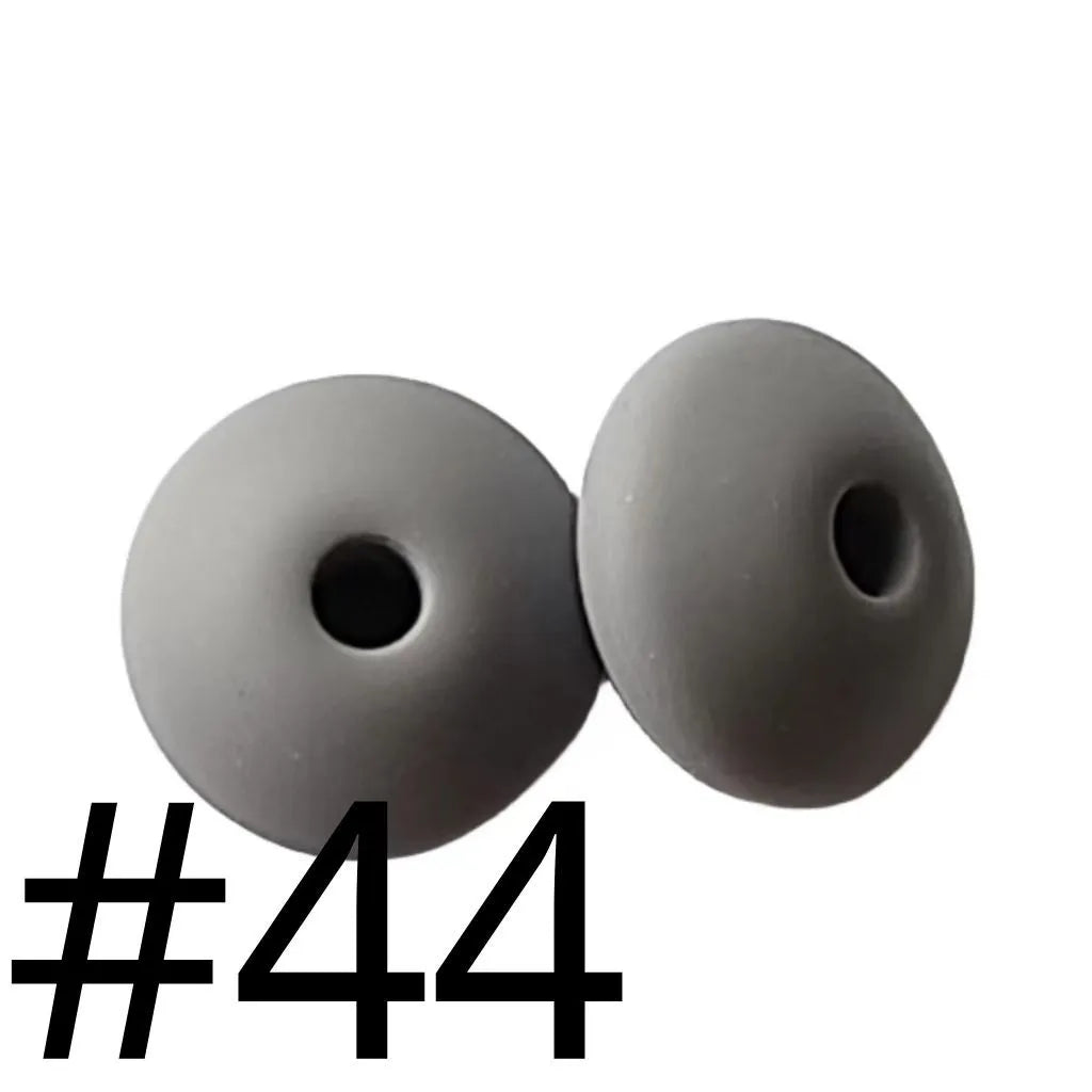Silicone Lentil Beads Spacers Saucers 12mm
