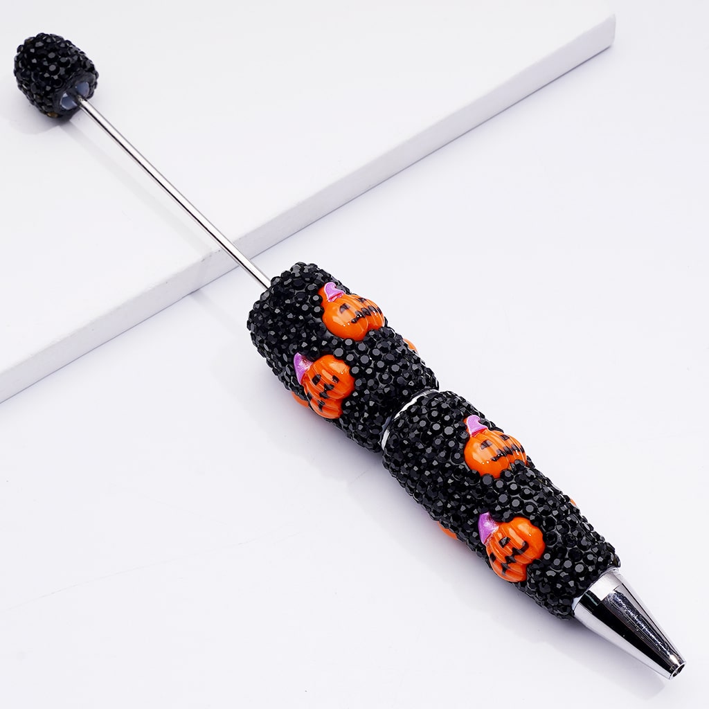 Halloween Sereis Ghost Pumpkin Clown Black Rhinestones Beadable Clay Pens