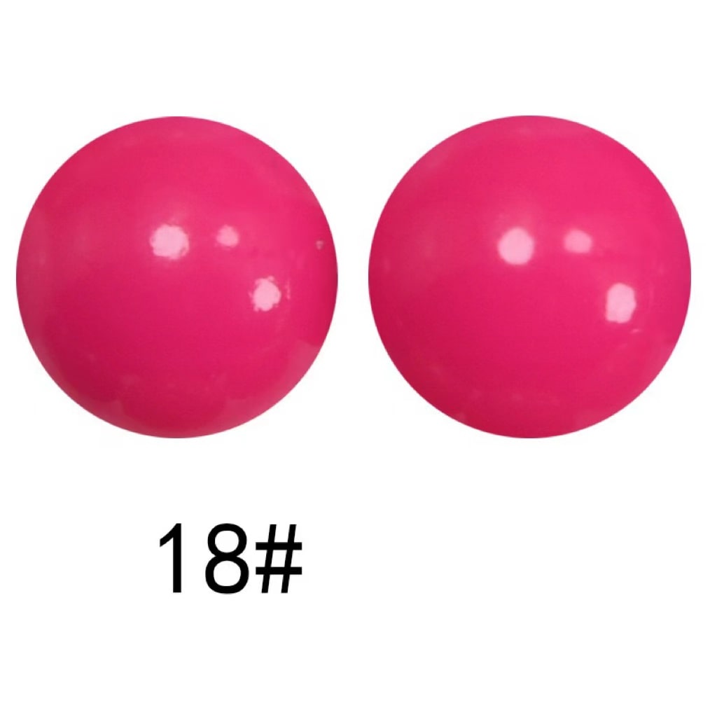 Hot Pink Glossy Opal Silicone Beads, Solid Color, 15mm, #18
