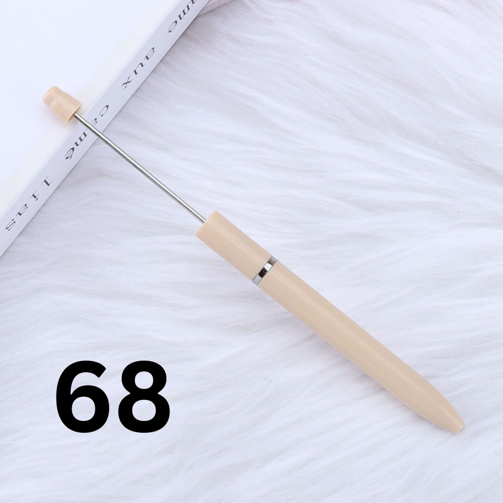 New Style Plastic Beadable Pens - Beaded Pens in Solid Colors, Doesn't Support Refill Replacement