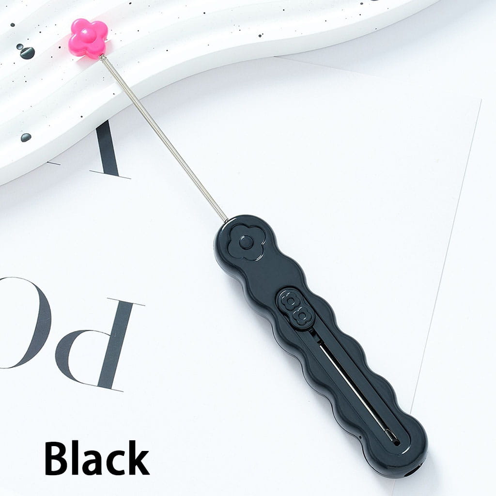 DIY Beadable Retractable Seam Ripper with Flower, Portable Sewing Stitch Thread Remover Tool, Thread Cutter, Wire Picker, 16.4*1.8CM Multi-Color