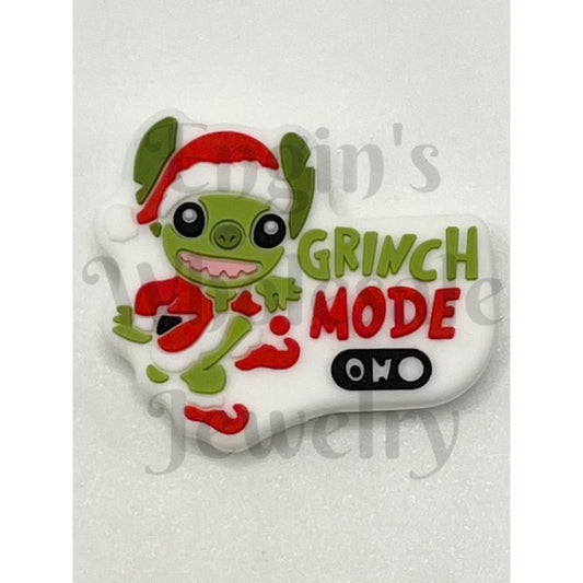 Christmas Grinch Mode On Silicone Focal Beads