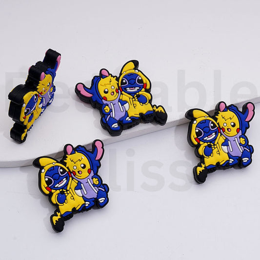 Cute Stitc and Pikach Silicone Focal Beads