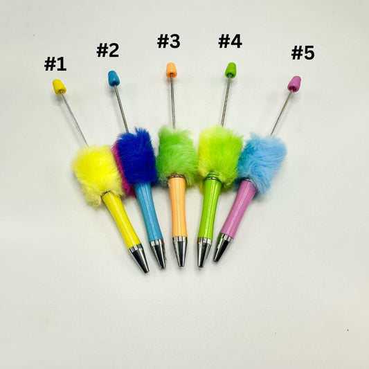 Ombre Color Pom Pom Beadable Pens Small Pompom Pon Pon Beaded Pens PLEASE READ DESCRIPTION