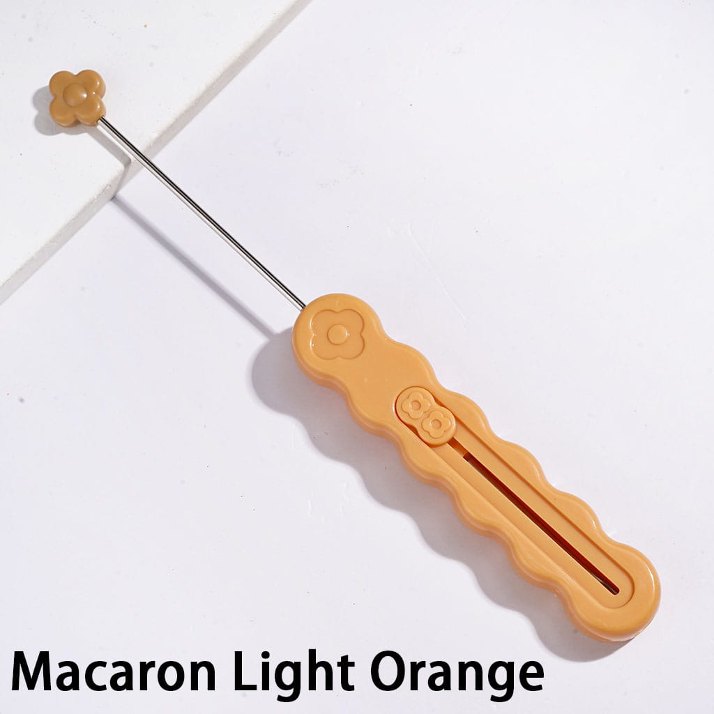 DIY Beadable Retractable Seam Ripper with Flower, Portable Sewing Stitch Thread Remover Tool, Thread Cutter, Wire Picker, 16.4*1.8CM Multi-Color