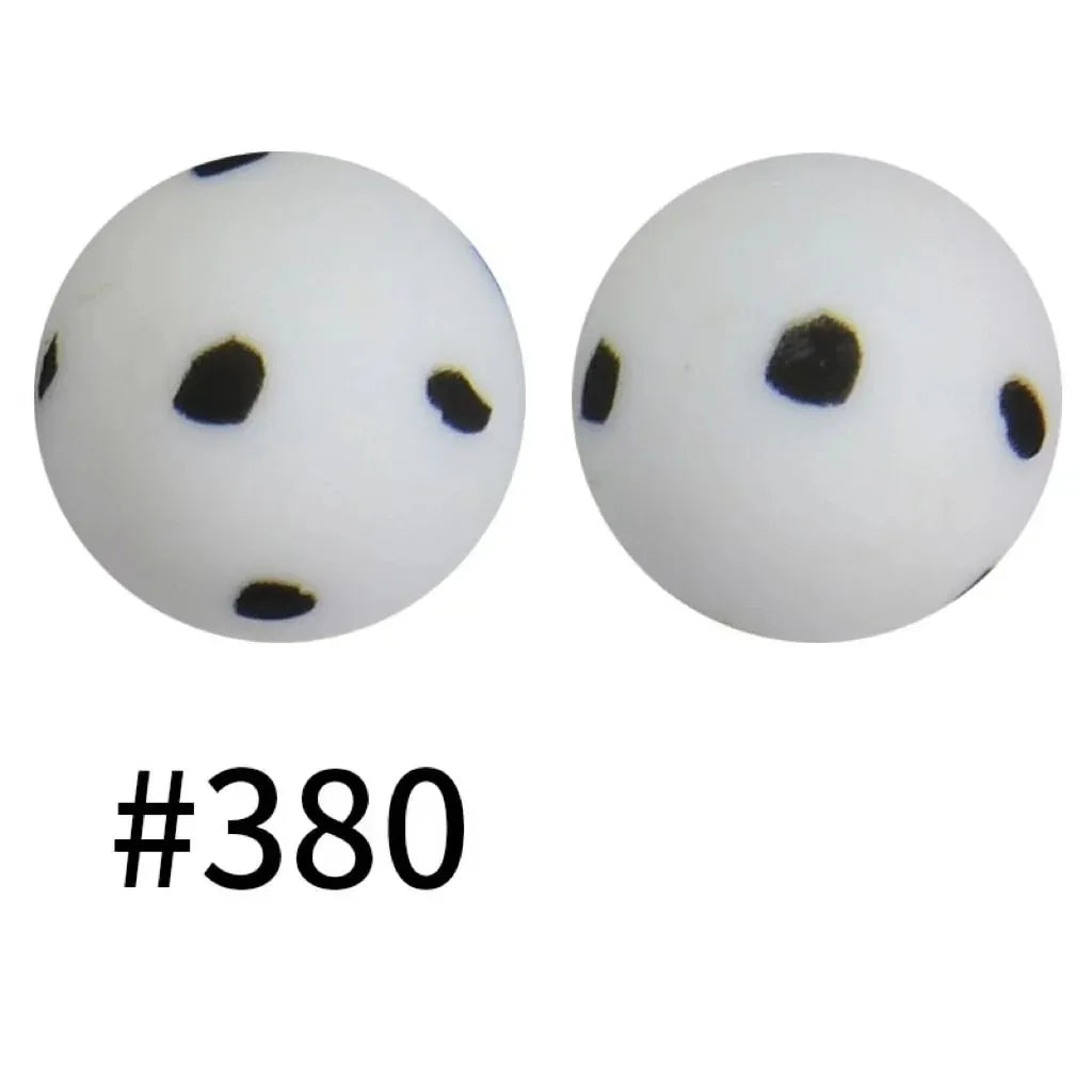 Printed Silicone Beads 15 mm