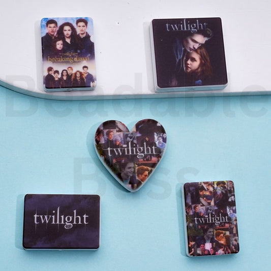 USA American Romantic Fantasy Film Movie Twiligh Silicone Focal Beads, Random Mix