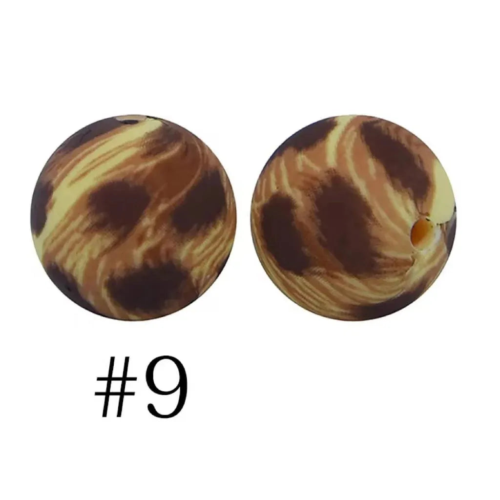 Printed Silicone Beads 15 mm