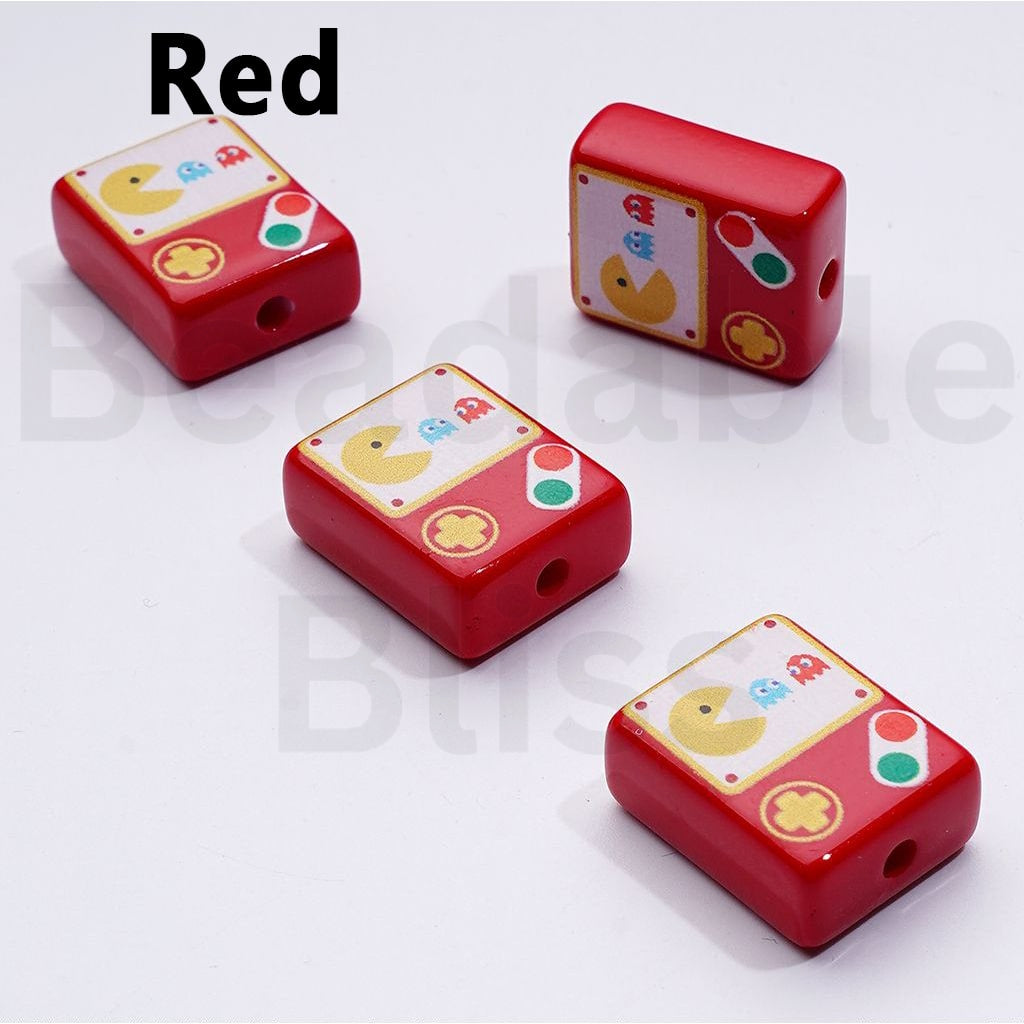 Cute Vivid Pac Ma Game Machine Acrylic Beads, Around 16*20MM
