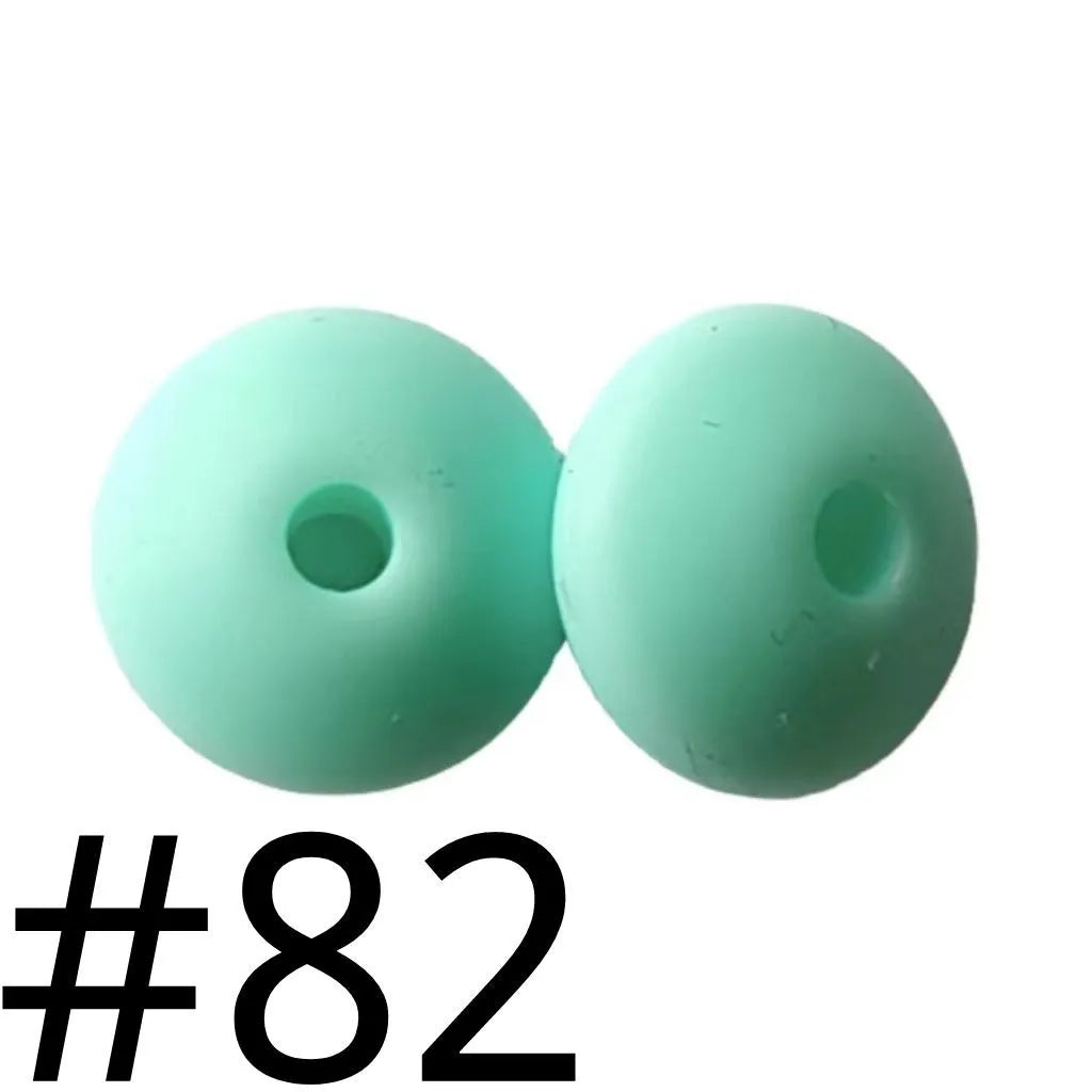 Silicone Lentil Beads 12mm