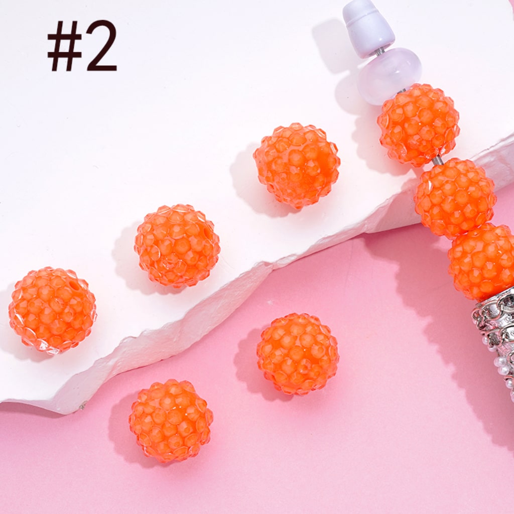 Acrylic Rhinestone Beads, Jelly Color Rhinestones, 16MM